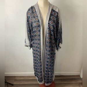 ❤️ SLOANE‎ Rouge Blue Grey Kimono Shrug Sz M